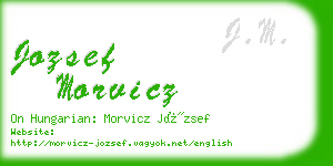 jozsef morvicz business card